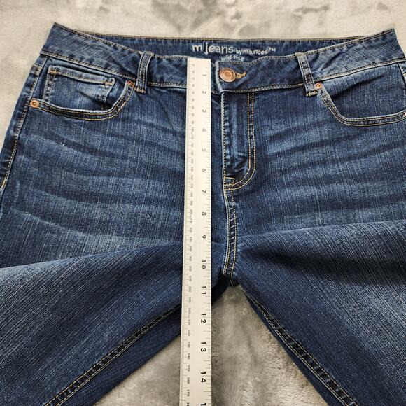 Maurices M. Jeans Womens 14 SHORT Blue Classic Mid Rise Flare Leg Stretch Denim - Picture 11 of 14